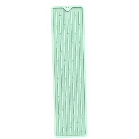 Rutschfeste Silikon-Isoliermatte für Schneidebretter und Arbeitsplatten, vielseitig einsetzbar: zum Trocknen von Geschirr, als Hitzeschutz und zur Fixierung – Grün, 35 x 8,8 cm, 85 g (1/5)