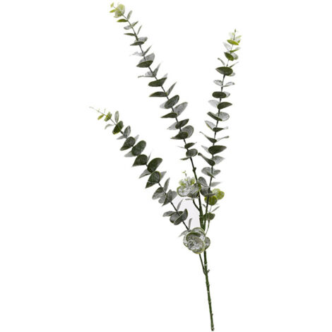 Künstliche Eukalyptuszweige zur Dekoration – 3 realistische Zweige mit authentischem Aussehen, perfekt für Hochzeiten, Büros und Wohnungen – Unbedenklicher Kunststoff, ca. 77 cm (1/5)