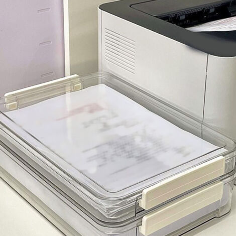 Transparenter A4-Dokumentenordner – Praktische Aufbewahrungsbox für Notizbücher, Diplome und offizielle Dokumente – Modell „Archiv Pro“ mit 10 Fächern – Strapazierfähiges Polypropylen (1/5)