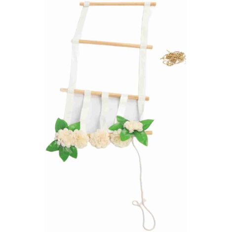 Rustikaler, floraler Wand-Haarorganizer für Haarspangen und -clips, Halter für Blumenaccessoires, Schlafzimmerdekoration (1/4)
