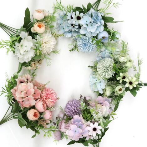 Künstlicher Seidenblumenstrauß – Kugelarrangement mit detailreichen grünen Blüten für Fotoshootings – Große Hortensie, Chrysantheme und Teeknospen – 31 x 19 cm, Dekoration für Zuhause oder Events (1/5)