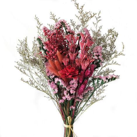 Trockenblumenstrauß D18 – Wohnzimmerdekoration, luftgetrocknete Naturblumen, gemischtes Arrangement, fertig zum Verschenken