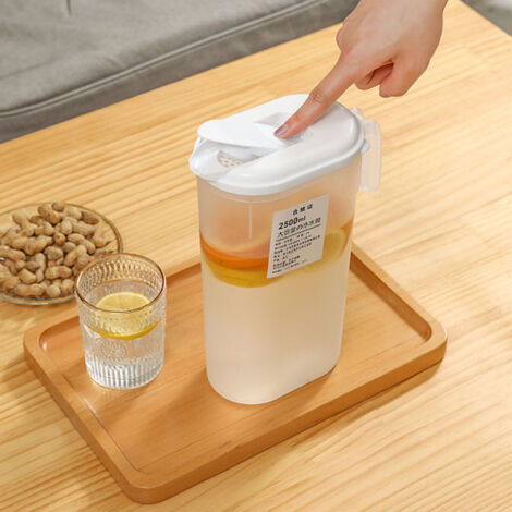 [Kühlschrankkanne] 2500 ml Fassungsvermögen, Kühlschranktür, großer Wasserkrug mit auslaufsicherem Deckel, ideal für Picknicks und Reisen (1/5)