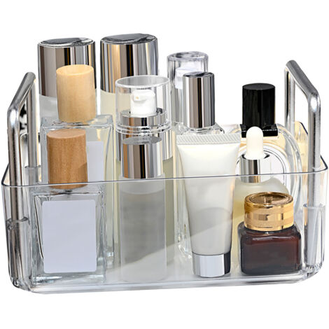 Transparente Aufbewahrungsbox aus PET, tragbar und leicht zugänglich mit großem Fassungsvermögen und polierten Kanten, für Kosmetik, Schmuck und diverse Kleinigkeiten (215 g) (1/5)