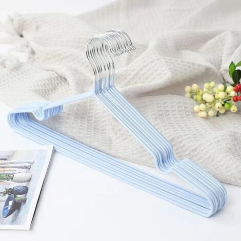 Garderobenständer [10 Stück] Edelstahl-Kleiderbügel 40 cm für Kleidung und Anzüge - Langlebig und formstabil für Studentenwohnheime und Wohnungen (1/2)
