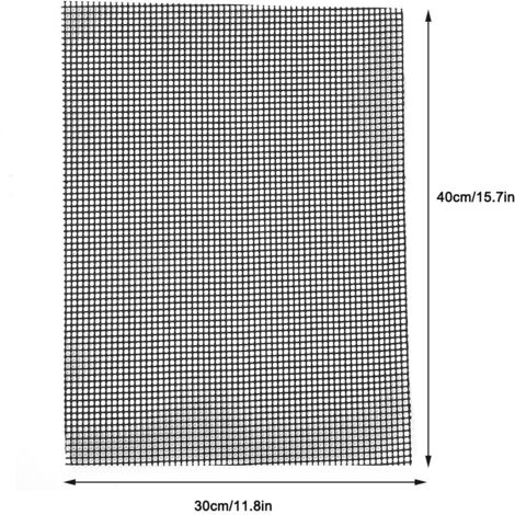 Grillzubehör – 3-teilige schwarze PTFE-Antihaft-Grillmatte 30 x 40 cm – Grillmatte zum Schutz von Lebensmitteln (1/5)
