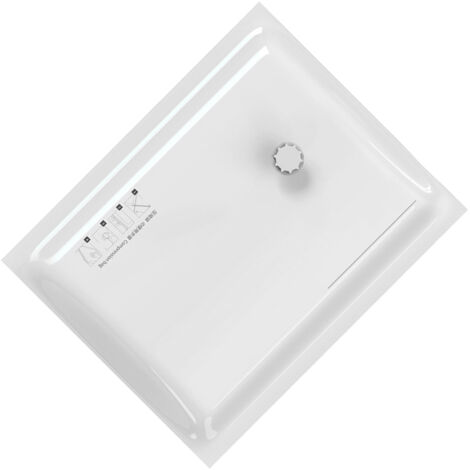 Vakuum-Kompressionsbeutel / Intelligenter Aufbewahrungsbeutel / Weißes Design / Einfache Handhabung / Für Reisen und Aufbewahrung / 80 x 100 cm / PA-PE-Beutel
