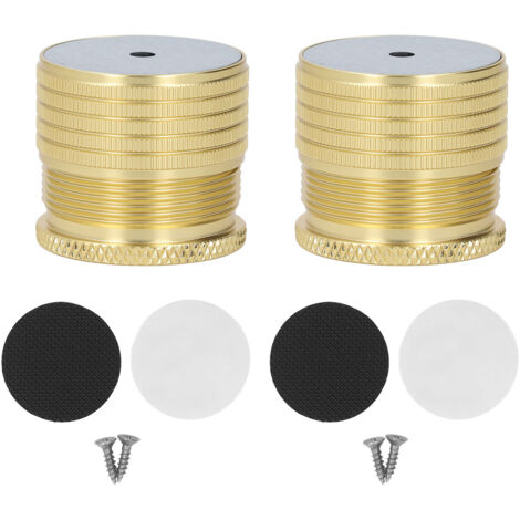 [Möbelfüße] 2 Stück – Höhenverstellbar 23–37 mm – Tragkraft 50–500 kg – Leichtes Aluminium – Goldglänzende Standfüße