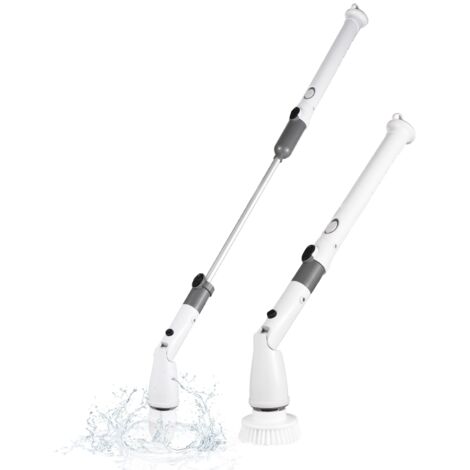 7-in-1 Akku-Elektrobürste mit rotierender Funktion, ausziehbarem Griff und 6 Zubehörteilen für Küche und Bad (1/5)