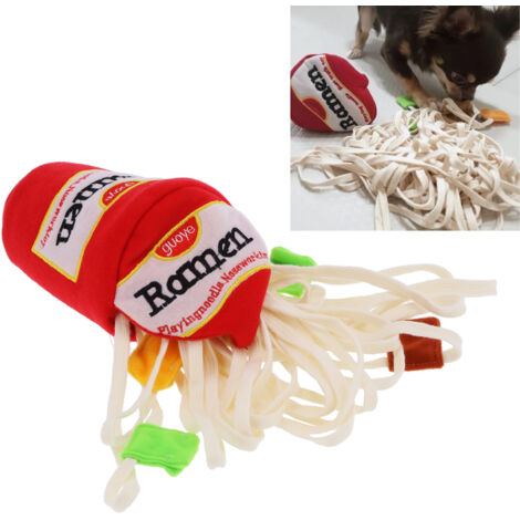 Interaktives Hundespielzeug zum Schnüffeln und Futtersuchen, Nudelbecher aus Filz und Plüsch, langlebig und leicht zu reinigen, 13 cm Durchmesser, zur Entspannung und zur Anregung der Instinkte (1/5)