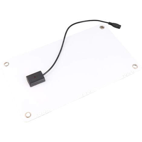 8,5W/12V Solar-Autobatterieladegerät mit Zigarettenanzünderstecker und Krokodilklemmen, 410mm x 197mm halbflexibles polykristallines Panel, tragbares Ladegerät für Wohnmobil, Motorrad, Boot, Traktor (1/5)
