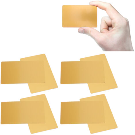 Hochwertige Metallic-Visitenkarten - 50 Blatt Goldfolie für DIY-Thermotransfer (86x54mm)