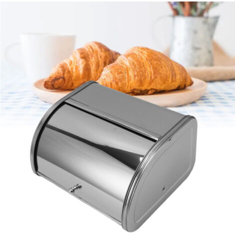 Moderne Mini-Brotdose aus Metall mit Spiegel, amerikanischer Stil – zur Aufbewahrung von Brot, Keksen und Sushi, 300 x 270 x 178 mm, 1 Stück (1/5)