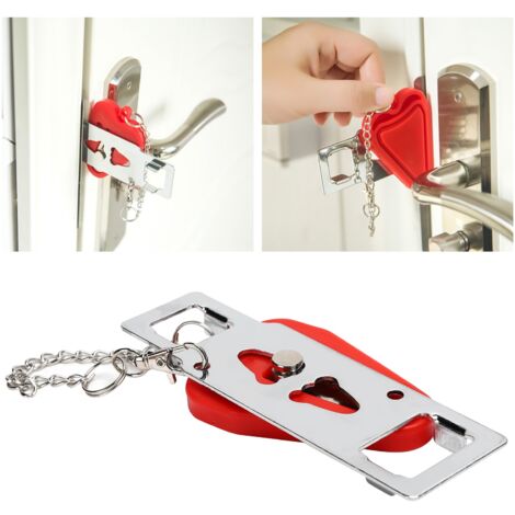 Tragbarer Türstopper für Hotels und Apartments – Rot, PP + Edelstahl, 125 g, 1 Stück (1/5)