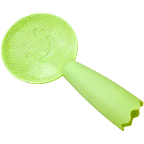 [Servierlöffel] Antihaft-Reislöffel mit ergonomischem Design und niedlichem Smiley-Gesicht – PP-Material, stabiler Boden, ungiftig, zufällige Farbe (1 Stück) (1/5)