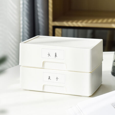 Aufbewahrungsbox mit Deckel für Kosmetik und Bürobedarf, mit Fächern für Etiketten, multifunktional, modernes Design, 98 g (3,5 oz), Kunststoff, 1 Stück (1/5)