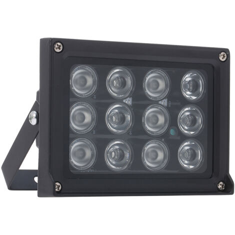 Zusätzliche Infrarotbeleuchtung mit 12 LEDs, Weitwinkel 50°, Schutzart IP65, für Überwachungskameras – Aluminium, 472 g, 12 V DC – 50 m Reichweite, 850 nm – automatische Tag-/Nacht-Umschaltung (1/5)