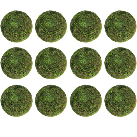 Dekorative und langlebige Mooskugel aus Naturmaterial – 12er- oder 6er-Packung – Durchmesser 6 bis 10 cm