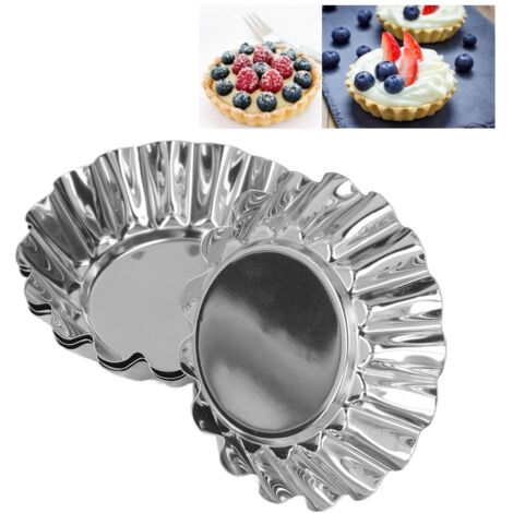 12-teiliges Törtchenform-Set, Mini-Cupcake-Förmchen aus Edelstahl, Backset