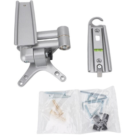Wandhalterung für Großbildfernseher, Aluminiumlegierung, 30 Zoll L04, Silbergrau, Tragkraft 18 kg (1/5)