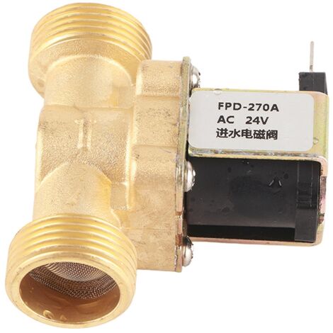24V AC G3/4"-Magnetventil aus Messing, normalerweise geschlossen, für Wasserzulauf im Haushalt