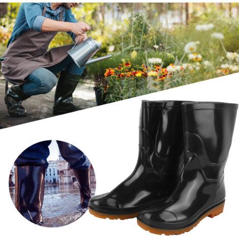 Wasserdichte Regenstiefel Größe 41, rutschfest, isoliert, hoch geschnitten, für Gartenarbeit und Autowäsche - Paar 1 x Stiefel + Überschuhe (1/5)