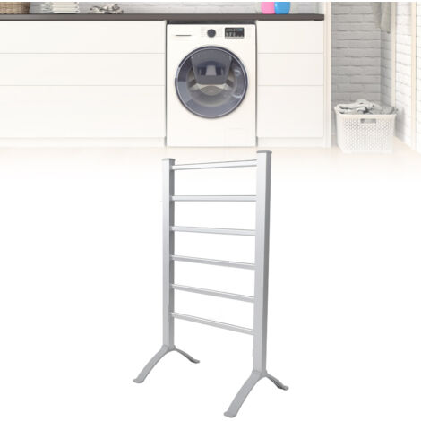 [Elektrischer Handtuchwärmer] + [Hochwertiges Aluminium] + [Schutzart IPX4] + [100 W, 220 V EU-Stecker, Abmessungen 90 x 52,5 x 36,5 cm, schnelles Aufheizen auf 45–55 °C, effizientes Trocknen von Hand (1/5)