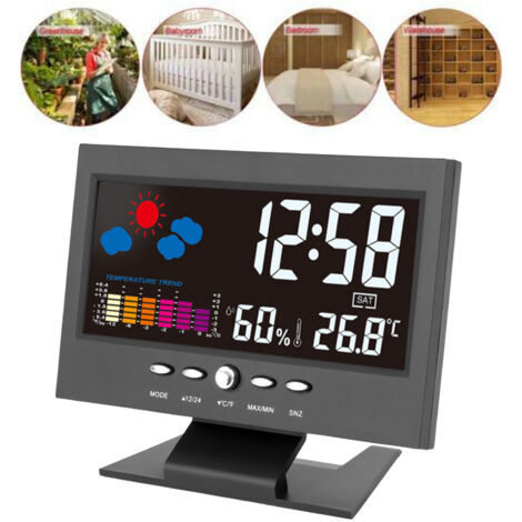 Bunter LED Digital-Wecker Mit Farbwechsel - Praktische Nachtlicht-Uhr Für Schlafzimmer, Kinderzimmer & Schreibtisch