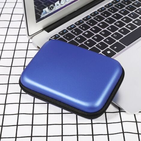 Aufbewahrungsbox aus EVA-PU-Kunststoff für digitales Zubehör – 14 x 10 x 3,5 cm – Praktische Aufbewahrung für USB-Kabel, Smartphones und SD-Karten – Schwarz, Rot, Dunkelblau (1/5)
