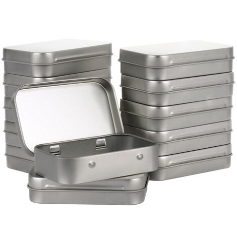Rechteckige Box Metsl 95x62x20mm 12 Stück wasserdicht Metall Reise (1/5)