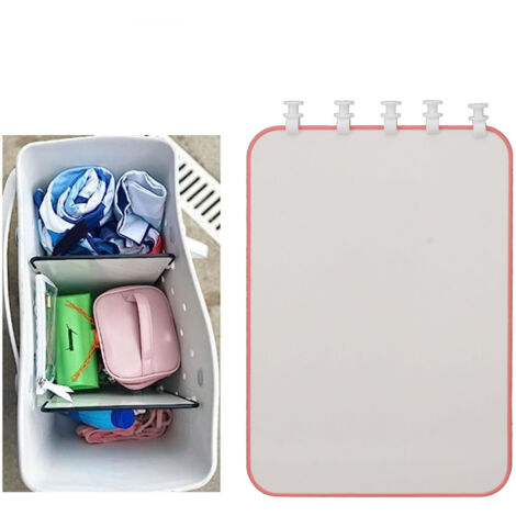 Tascheneinteiler Leichtes, tragbares Aufbewahrungsaccessoire für Strandtaschen Faltbarer Organizer aus pinkfarbenem PP Unterteilt Gegenstände/Snacks/Kleidung (1/5)