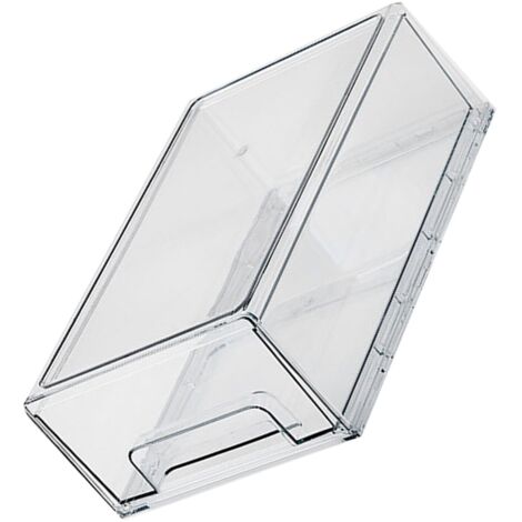 Großer, 33,5 cm breiter Schreibtisch-Organizer aus transparentem Acryl, rechteckige Profi-Box für Kosmetik, Büro und mehr (1/5)