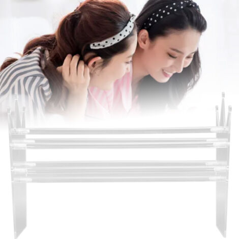 Transparenter Acryl-Haarbandhalter mit Organizer für 40 Haarbänder – Haaraccessoires-Geschenk für Frauen und Teenager-Mädchen (1/5)