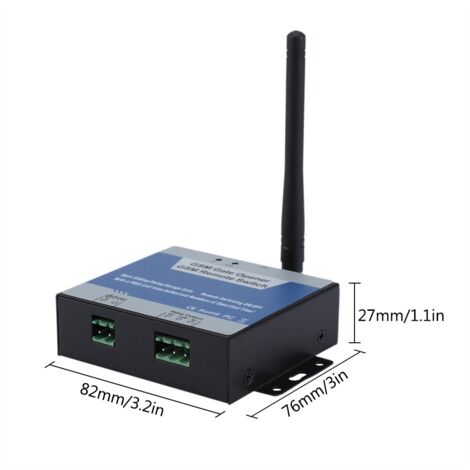 GSM-Türöffner ohne Berührung - Kostenlose Fernsteuerung per Anruf/SMS - Programmierbares Zeitrelais - Komplettes Set mit Antenne und SIM-Karte zur automatischen Steuerung von Türen/Schranken/Geräten (