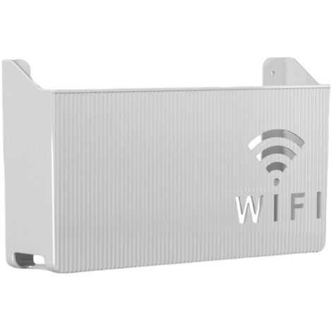 Aufbewahrungsbox für WLAN-Router aus ABS mit mehreren Kabeldurchführungen – Weiß/Grau/Rosa/Schwarz/Blau (24,5 x 6 x 14 cm) – 130 g – Sorgt für Ordnung und schützt Ihre Kabel und Elektrogeräte (1/5)