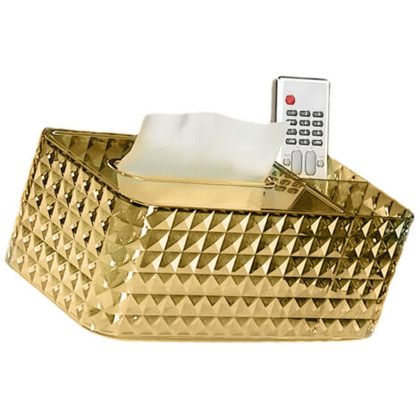 Papieraufbewahrungsbox 【Rechteckige Box】 Multifunktional, Transparent Gold, 89 x 120 x 240 mm (1/5)