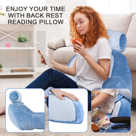 Lesekissen mit Armlehnen/Aoresac Große Rückenstütze für Erwachsene mit Armlehnen/Rückenstütze zum Sitzen im Bett mit waschbarem Bezug (Sitzkissen) (1/5)