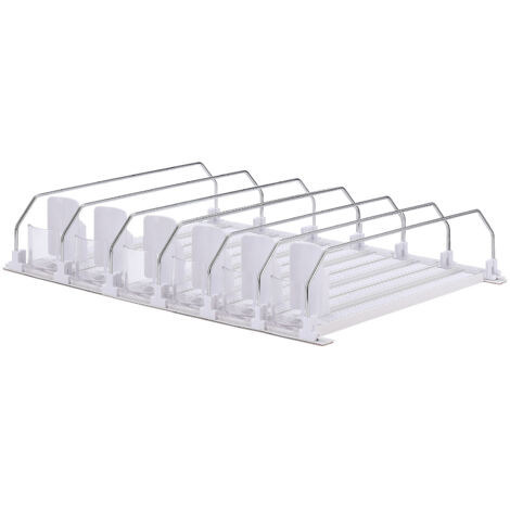 Automatischer Getränkespender mit Druckknopf für den Kühlschrank – Robuster Spender mit verstellbarer Trennwand und leicht zu reinigenden Oberflächen – Anpassbare Abmessungen 31/38 cm aus weißem ABS-K (1/5)