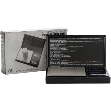 Elektronische Schmuckwaage mit blauem LCD-Display – 200 g, 0,01 g Genauigkeit, Tara-Funktion, AAA-Batterie (1/2)