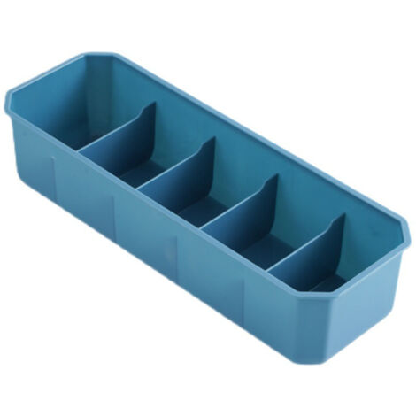 Unterteilte Aufbewahrungsbox für Unterwäsche – Stapelbarer und multifunktionaler Organizer für die Sockenschublade – Umweltfreundlicher Kunststoff (27,5 x 9,6 x 6 cm) (1/5)