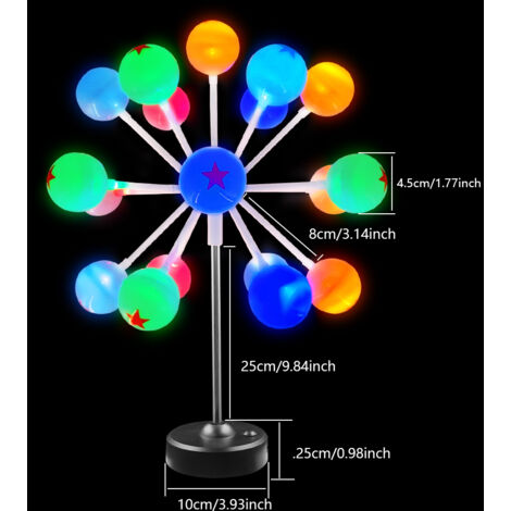 Dekorative LED-Lichterkette mit Fernbedienung (11 bunte Kugeln, Modelle 1-5) [Fernbedienung inklusive] (1/5)
