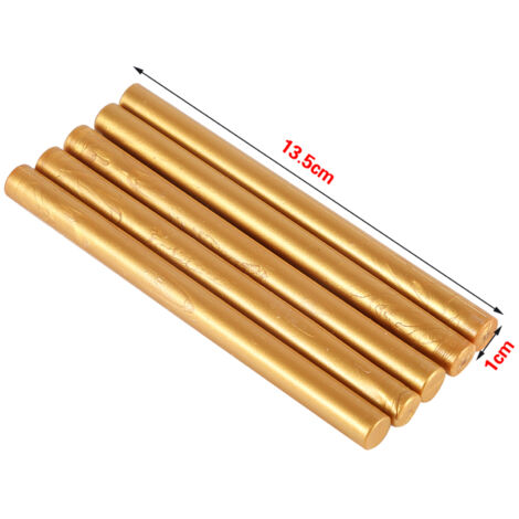 Vintage Siegelwachsstäbchen für Briefumschläge 5 Stück Goldfarben Antihaftbeschichtet Siegelwachs für Briefe und Einladungskarten