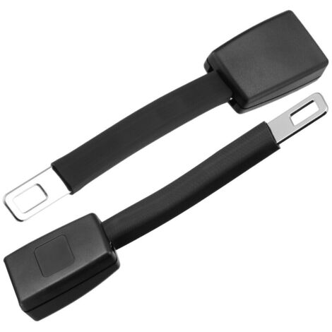 Sicherheitsgurtverlängerung für Autos – Schwarzes ABS und Edelstahl, 20 cm, kompatibel mit allen Autos, mit Clip für übergewichtige und schwangere Personen