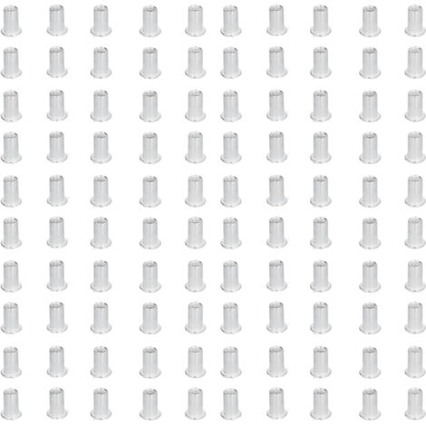 100 Stück korrosionsbeständige Aluminium-Flanschnietmuttern – Hochleistungs-Gewindebefestigungen für die Automobil- und Industriemontage (1/5)
