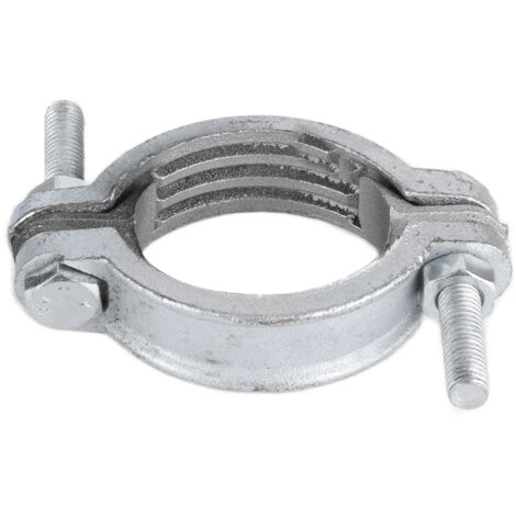 Schlauchschelle, Rohrschelle, verzinkte Metallschelle, weiß/gelb verzinkt, verstellbar 76–94 mm (1/5)