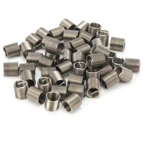 Satz mit 50 M8x1x2D Gewindeeinsätzen aus Edelstahl SUS304 zur Reparatur und Umrüstung von Innen- und Außengewinden in Aluminium, Zink, Kupfer und Kunststoff (1/5)