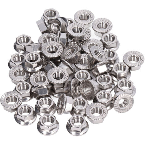 Packung mit 50 Flanschmuttern A2-70 M3 aus Edelstahl 304 – Befestigungs- und Wartungszubehör – Hochfest (1/5)