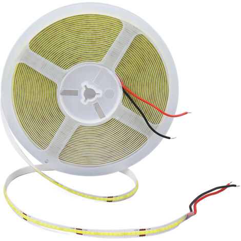 Flexibler COB-LED-Streifen mit 252 LEDs, selbstklebend auf Silikon, 10 m, gleichmäßiges warmweißes Licht (1/5)