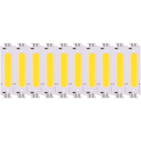 10 Stück COB-Chip-LEDs, 12 V, 2 W, Aluminium, für DIY-Lampen und Beleuchtung, warmweiß, 10 Lichtquellen