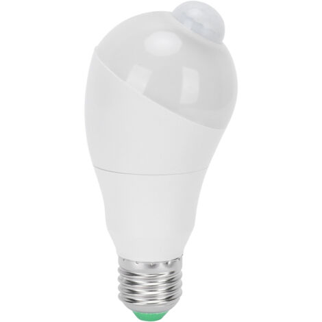 [Leuchtmittel mit Bewegungsmelder] + E27 LED-Induktionslampe für Flur/Balkon, 85–265 V, Reinweiß